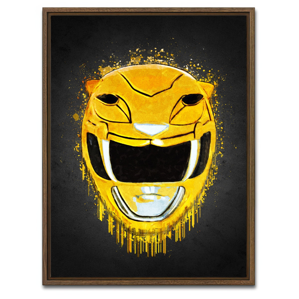 AUTO-MOCKUP WHITE | Yellow Ranger Portrait | 1 Piece | Walnut Framed Canvas | group=3x4