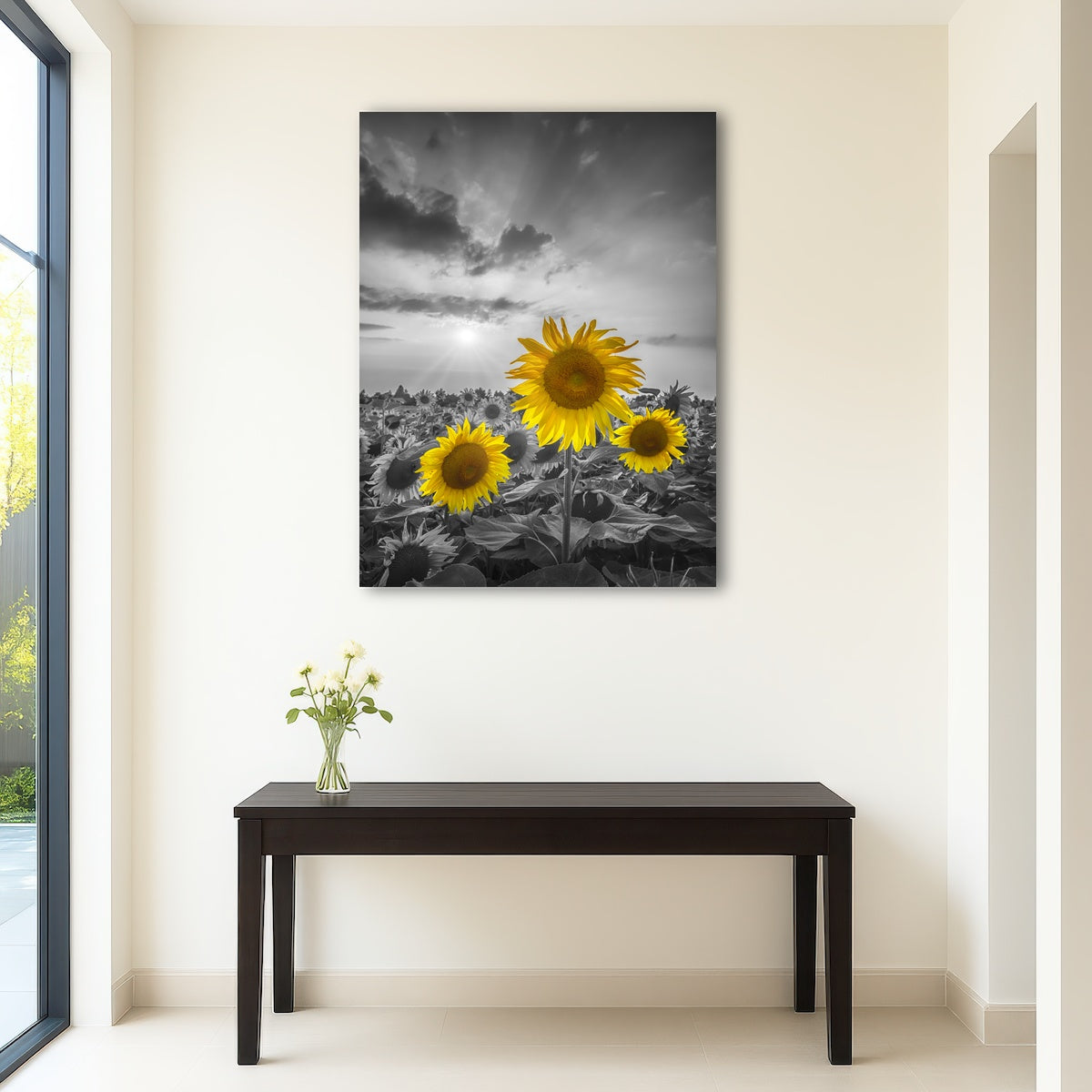 AUTO-MOCKUP ROOM | Yellow pop sunflowers