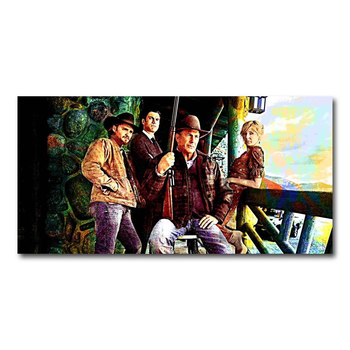 AUTO-MOCKUP WHITE | Yellowstone - Dutton Family | 1 Piece | Gallery Wrap Canvas | group=2x1