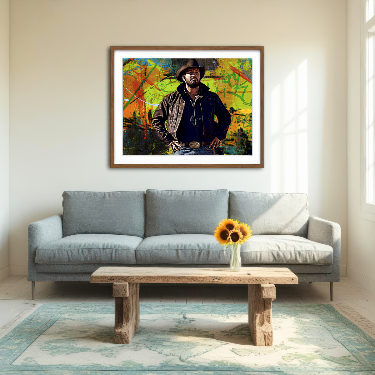 AUTO-MOCKUP ROOM | Yellowstone - Rip Wheeler Wall Art