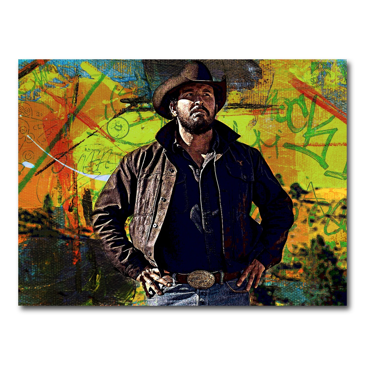 AUTO-MOCKUP WHITE | Yellowstone - Rip Wheeler | 1 Piece | Gallery Wrap Canvas | group=4x3