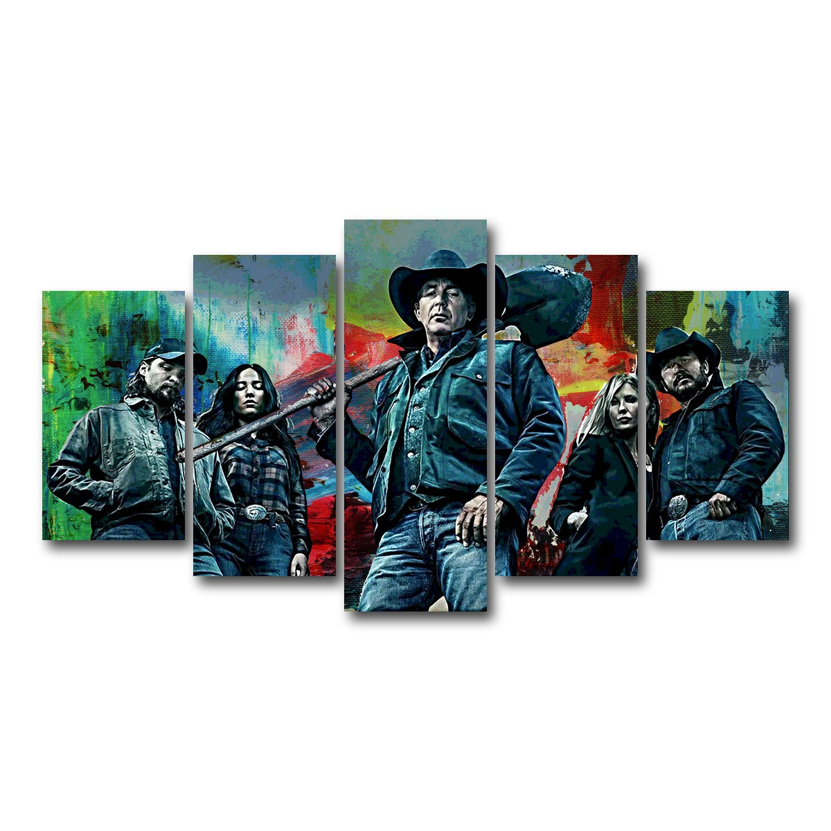 AUTO-MOCKUP WHITE | Yellowstone | 5 Piece | Gallery Wrap Canvas | group=5_normal