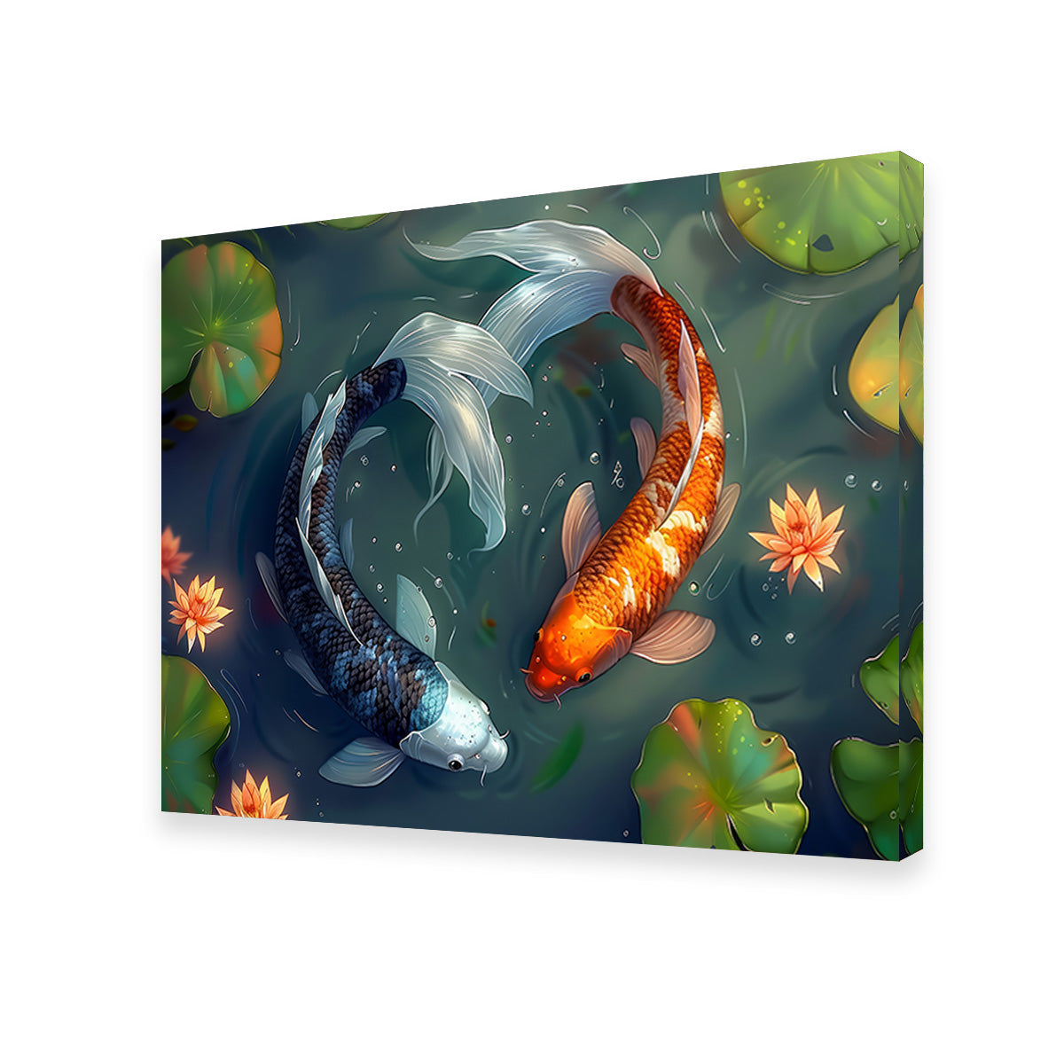 Yin and Yang Koi Fish Wall Art