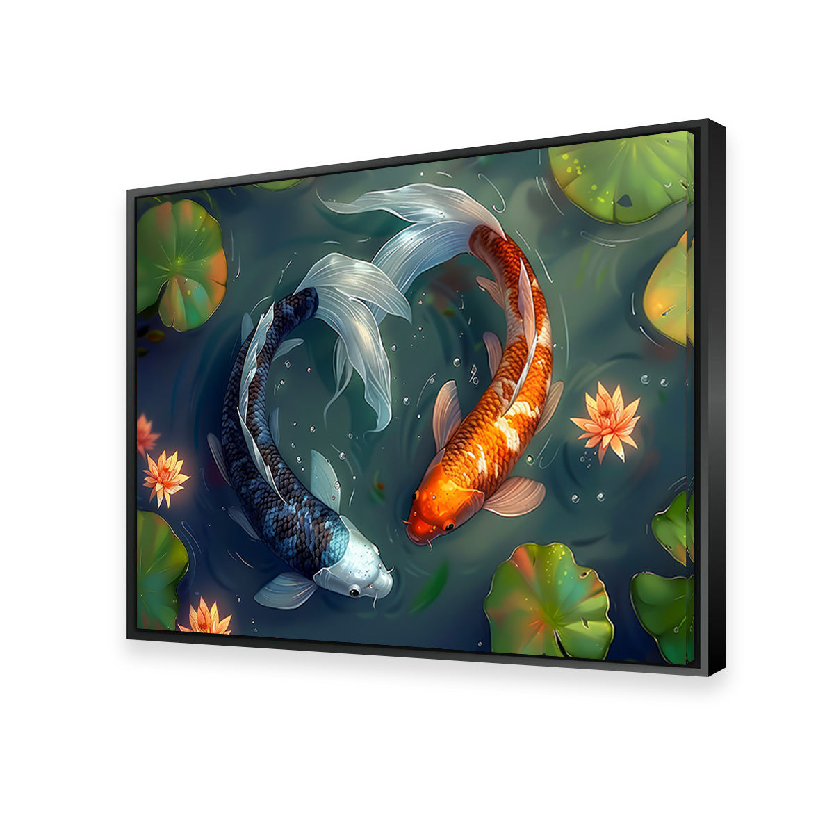 Yin and Yang Koi Fish Wall Art