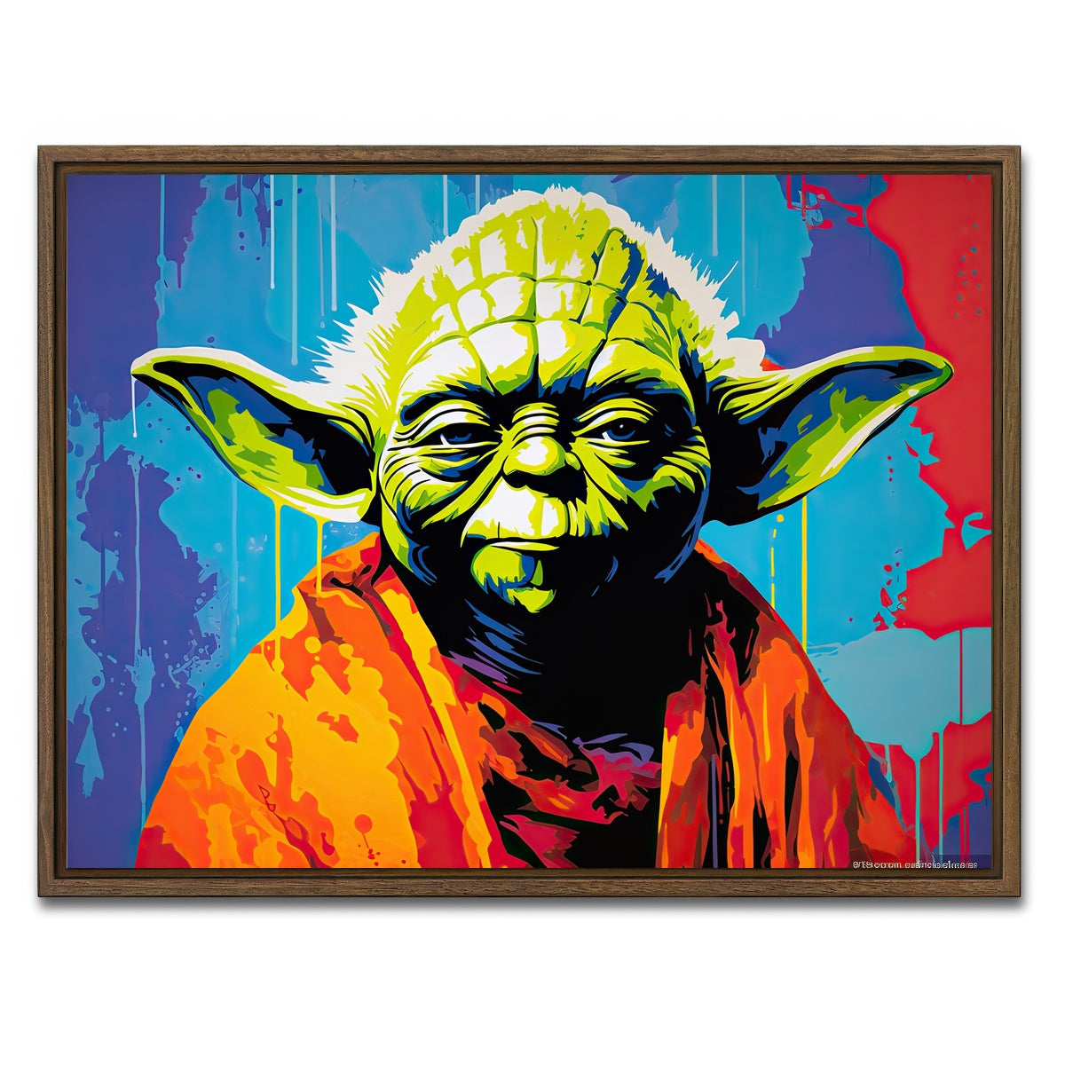 AUTO-MOCKUP WHITE | Yoda | 1 Piece | Walnut Framed Canvas | group=4x3