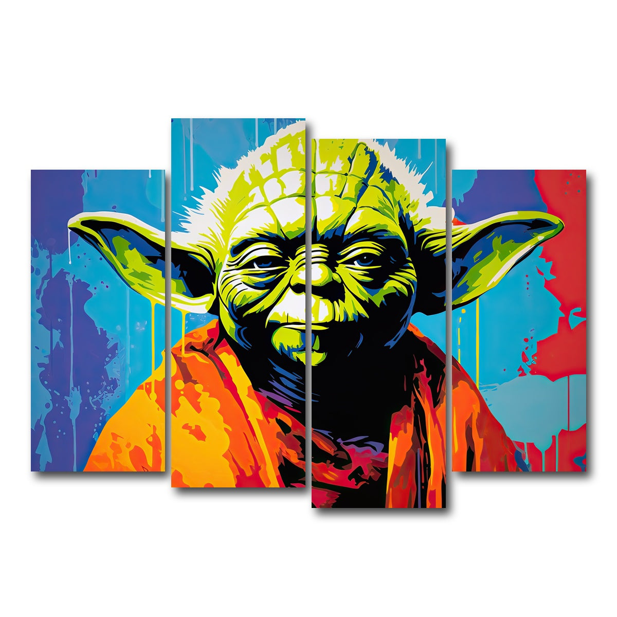 AUTO-MOCKUP WHITE | Yoda | 4 Piece | Gallery Wrap Canvas | group=4_normal