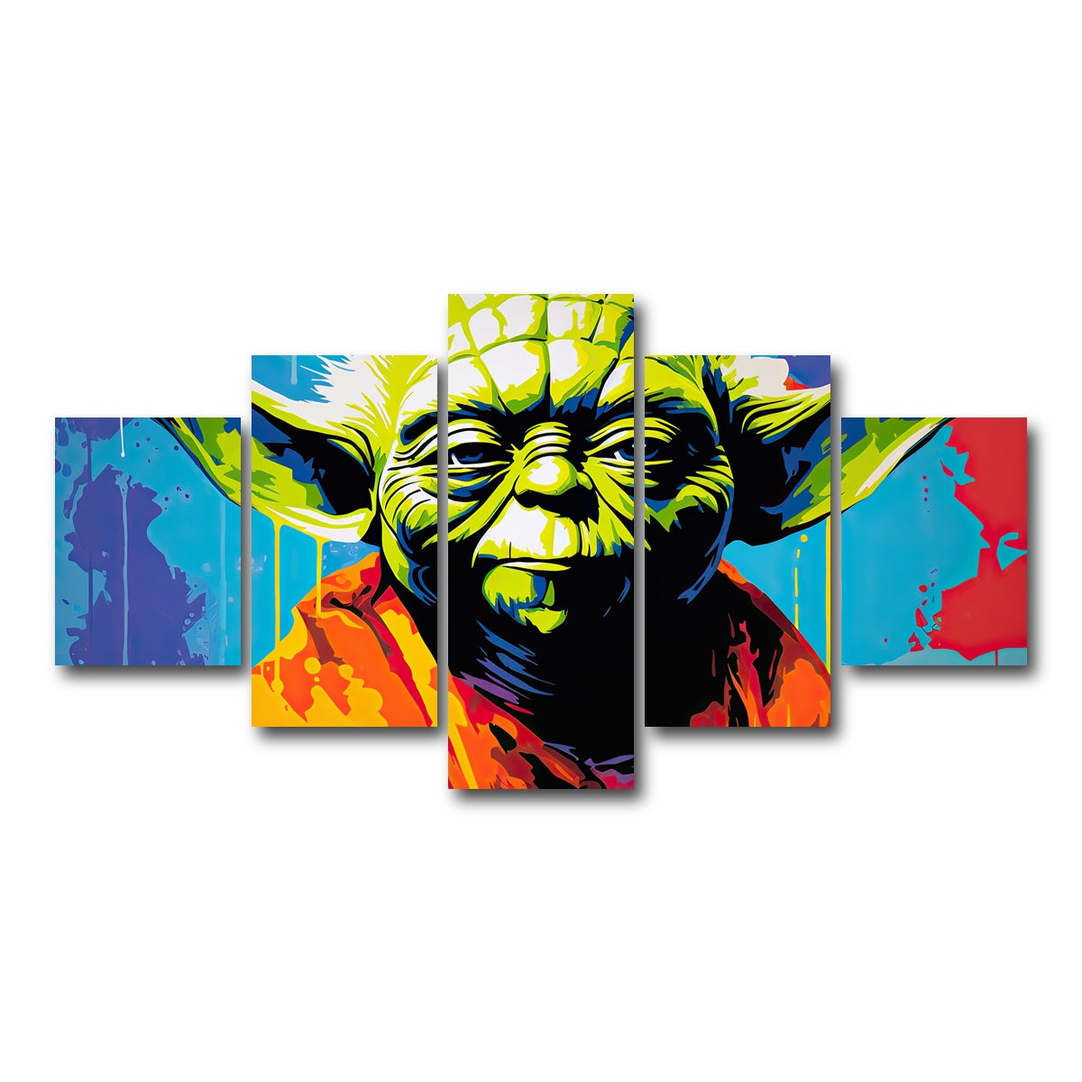 AUTO-MOCKUP WHITE | Yoda | 5 Piece | Gallery Wrap Canvas | group=5_short