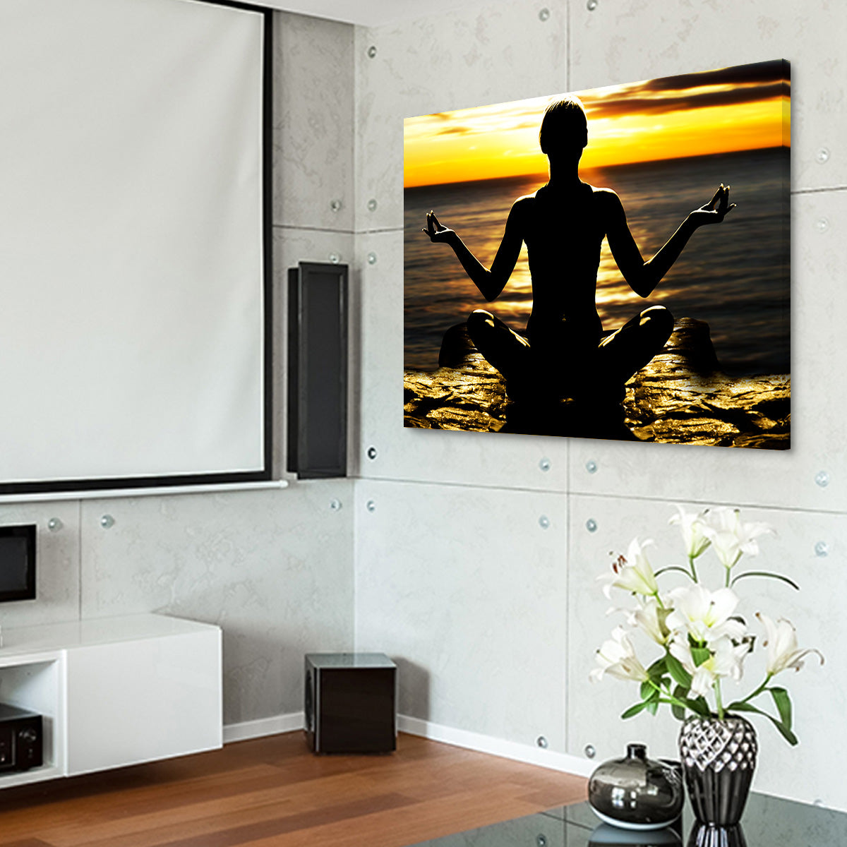 Yoga Silhouette Wall Art