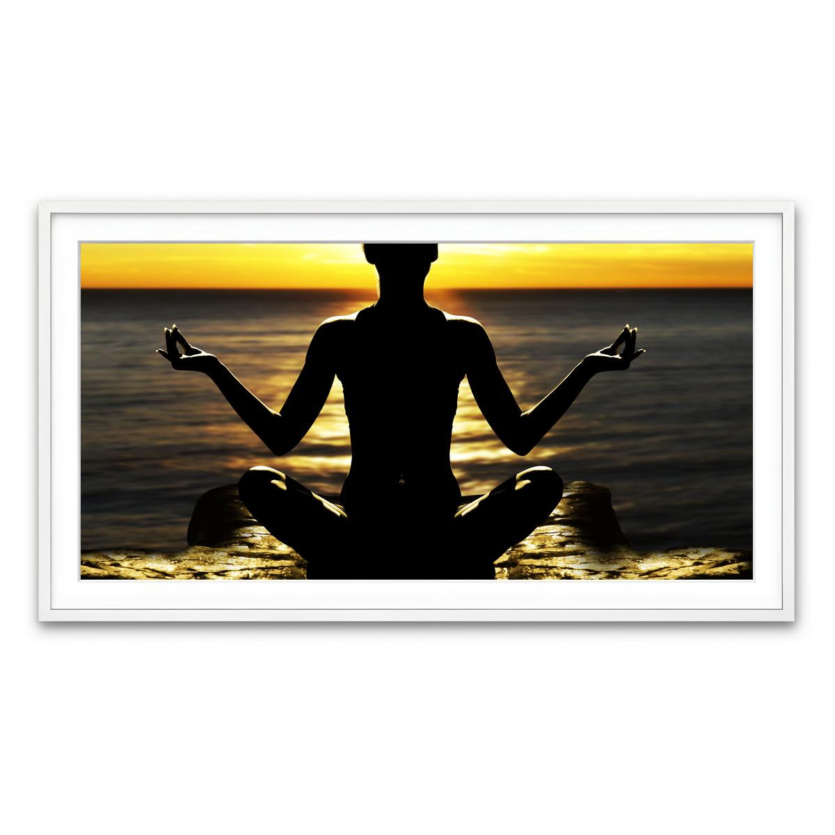 Framed Print 2x1 White