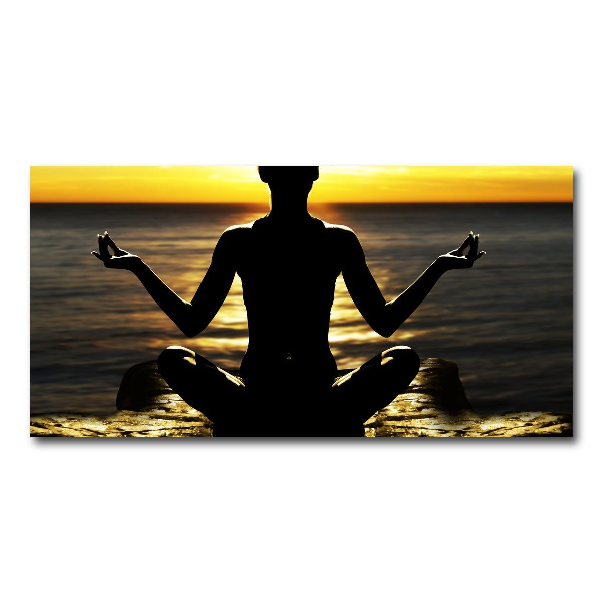 AUTO-MOCKUP WHITE | Yoga Silhouette | 1 Piece | Gallery Wrap Canvas | group=2x1