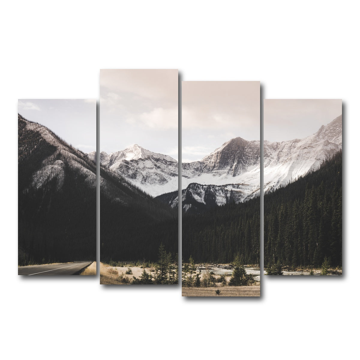 AUTO-MOCKUP WHITE | Yoho National Park | 4 Piece | Gallery Wrap Canvas | group=4_normal