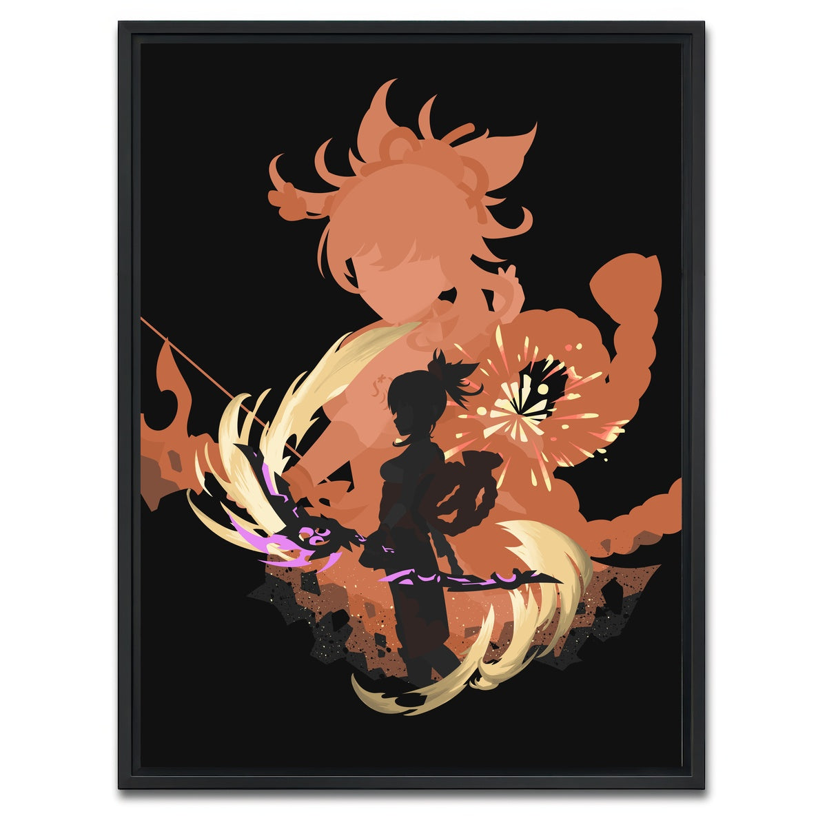 AUTO-MOCKUP WHITE | Yoimiya | 1 Piece | Black Framed Canvas | group=3x4