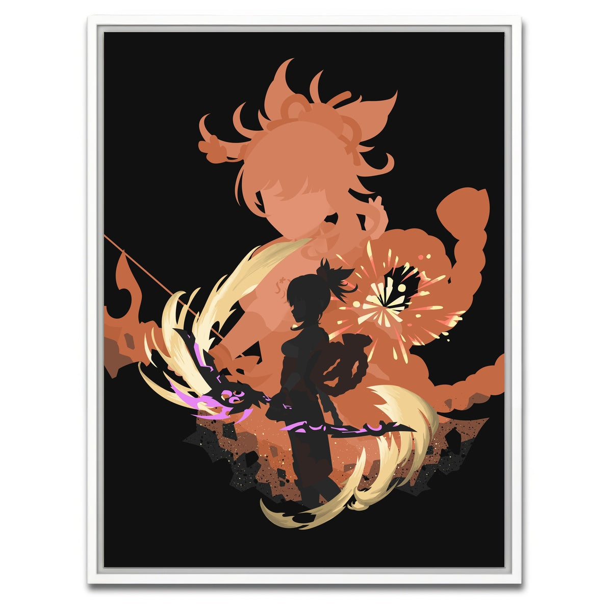 AUTO-MOCKUP WHITE | Yoimiya | 1 Piece | White Framed Canvas | group=3x4