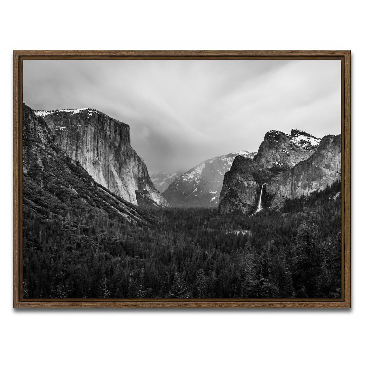 AUTO-MOCKUP WHITE | Yosemite Valley | 1 Piece | Walnut Framed Canvas | group=4x3
