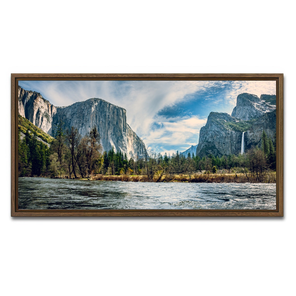 AUTO-MOCKUP WHITE | Yosemite | 1 Piece | Walnut Framed Canvas | group=2x1