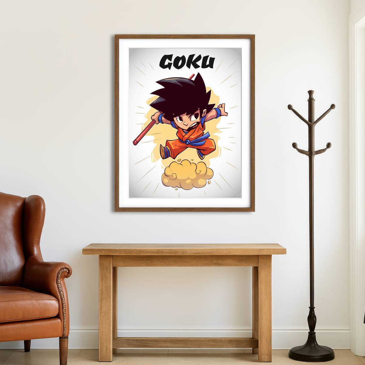 AUTO-MOCKUP ROOM | Young Goku Wall Art