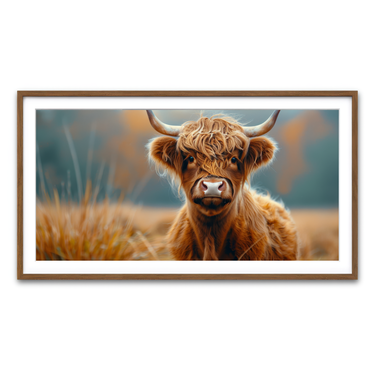 Framed Print 2x1 Walnut