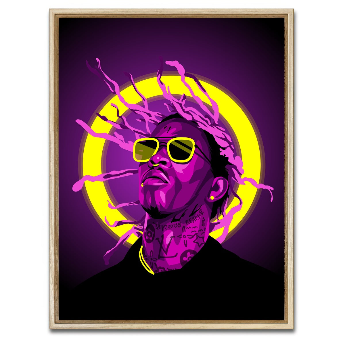 AUTO-MOCKUP WHITE | Young Thug | 1 Piece | Natural Framed Canvas | group=3x4