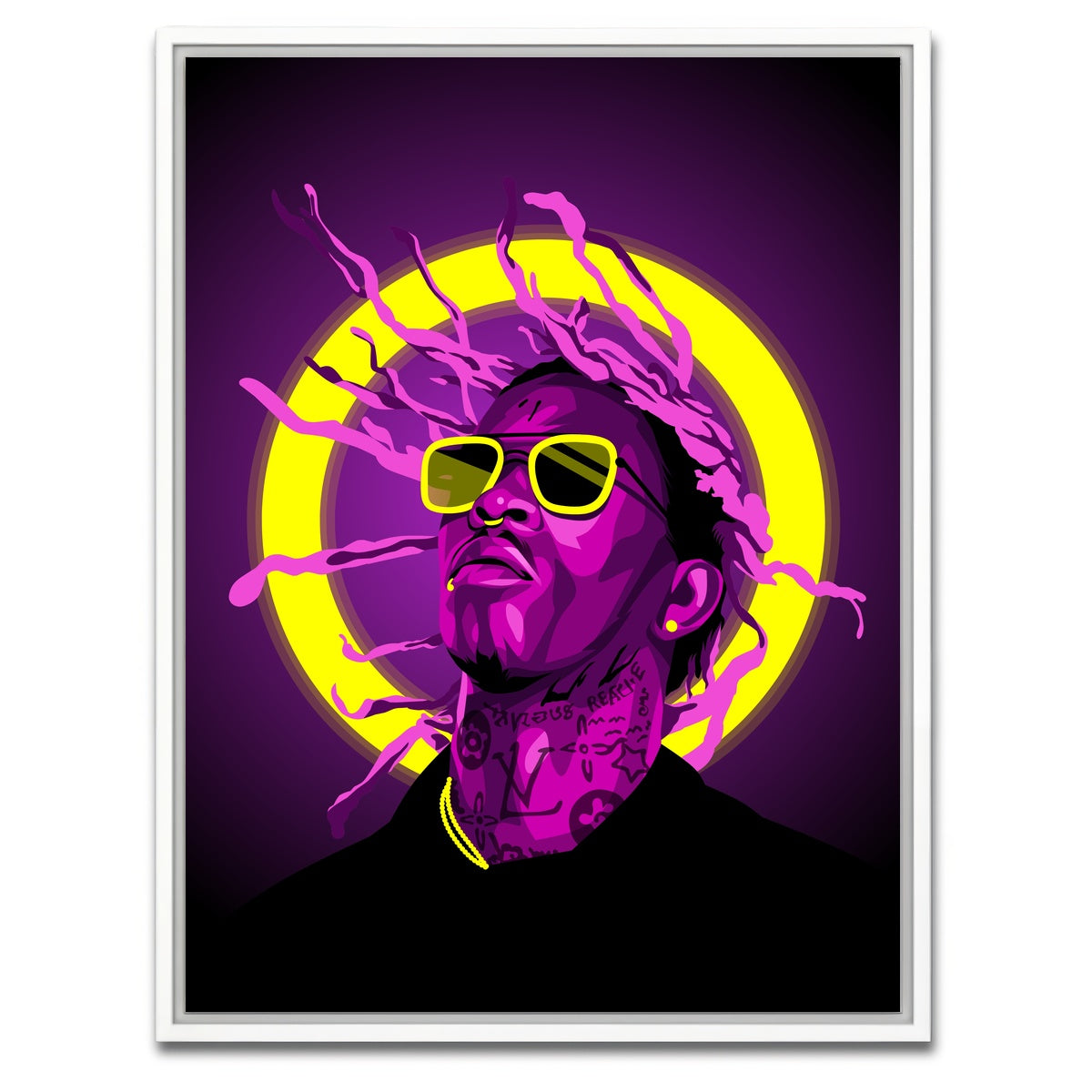 AUTO-MOCKUP WHITE | Young Thug | 1 Piece | White Framed Canvas | group=3x4