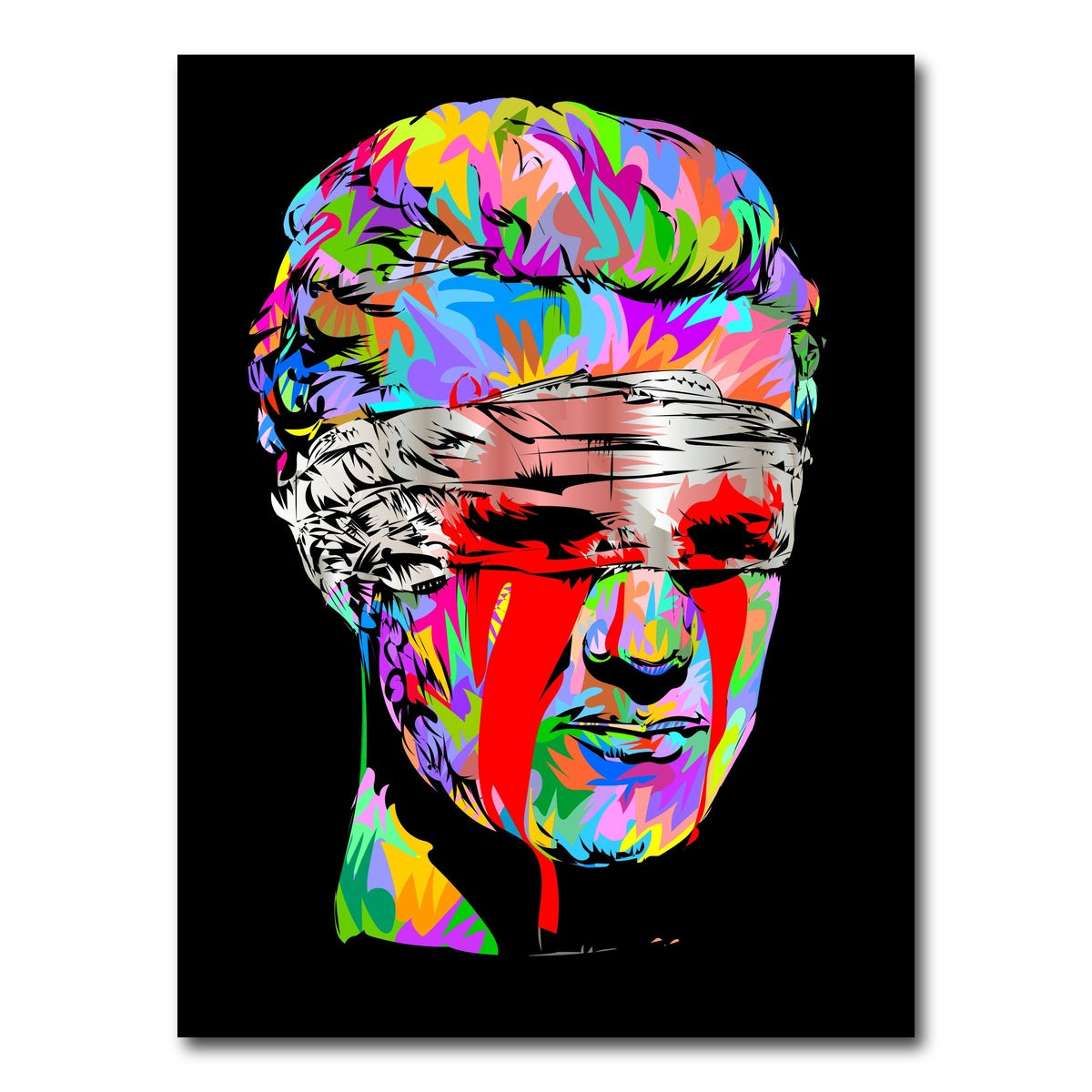 AUTO-MOCKUP WHITE | Young thug culture blood eyes | 1 Piece | Gallery Wrap Canvas | group=3x4