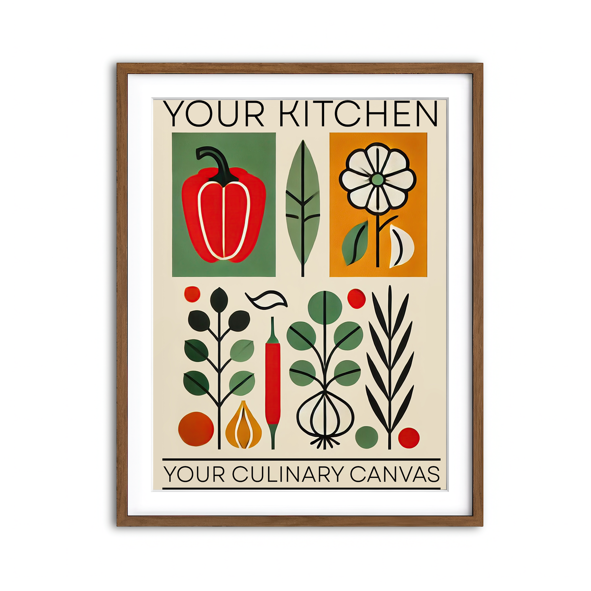 Framed Print 3x4 Walnut