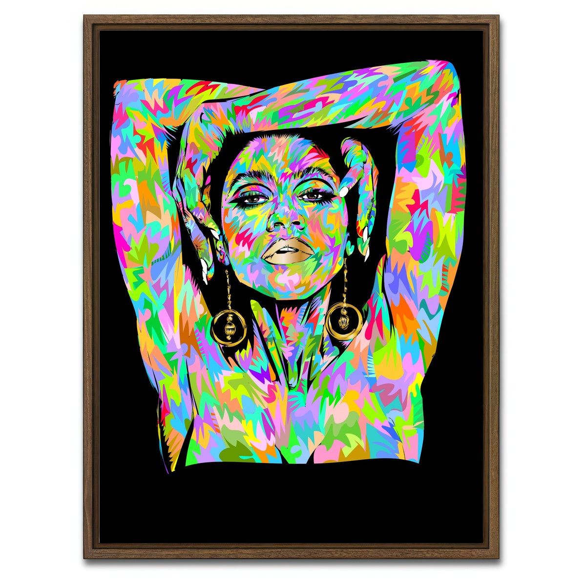 AUTO-MOCKUP WHITE | ZENDAYA | 1 Piece | Walnut Framed Canvas | group=3x4