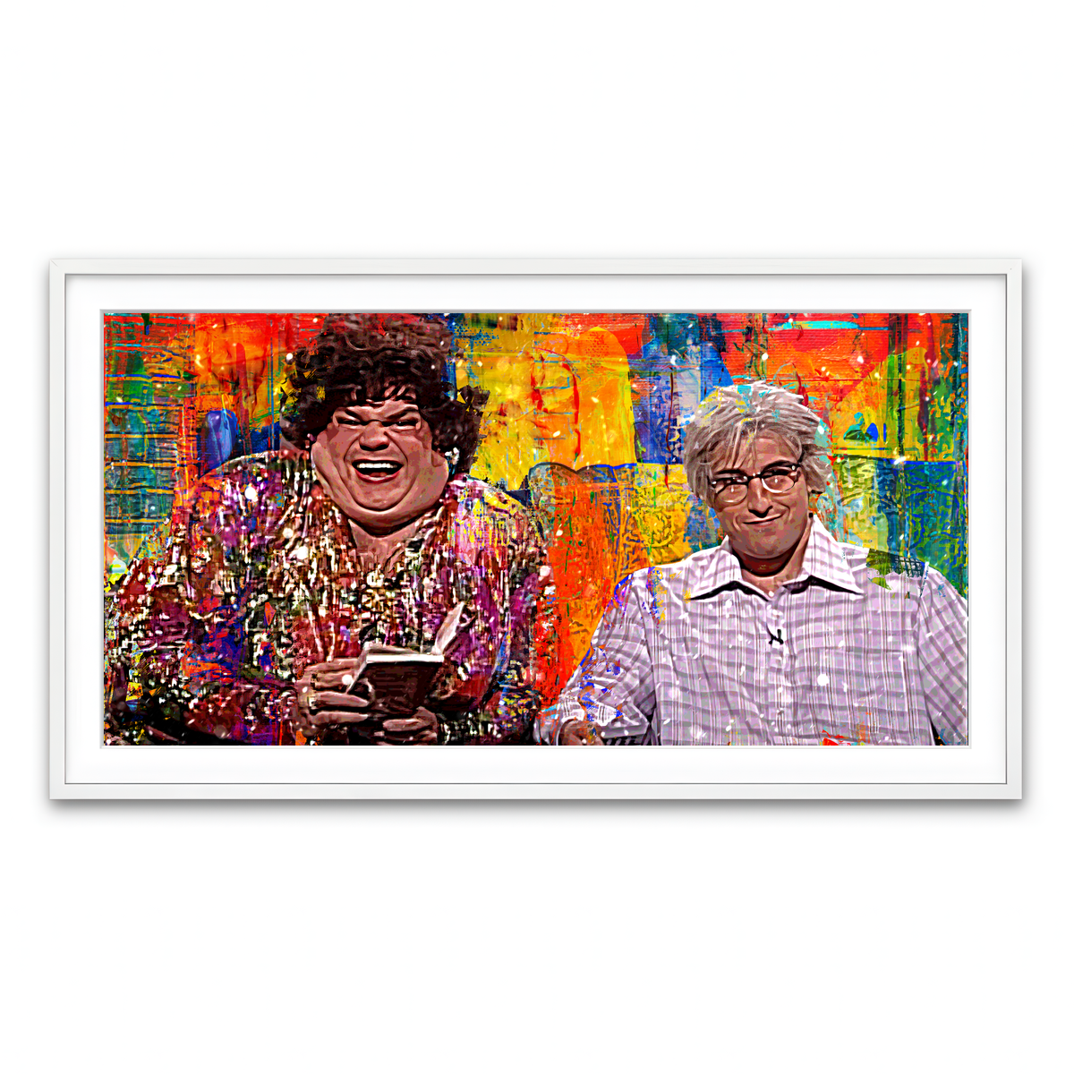 Framed Print 2x1 White