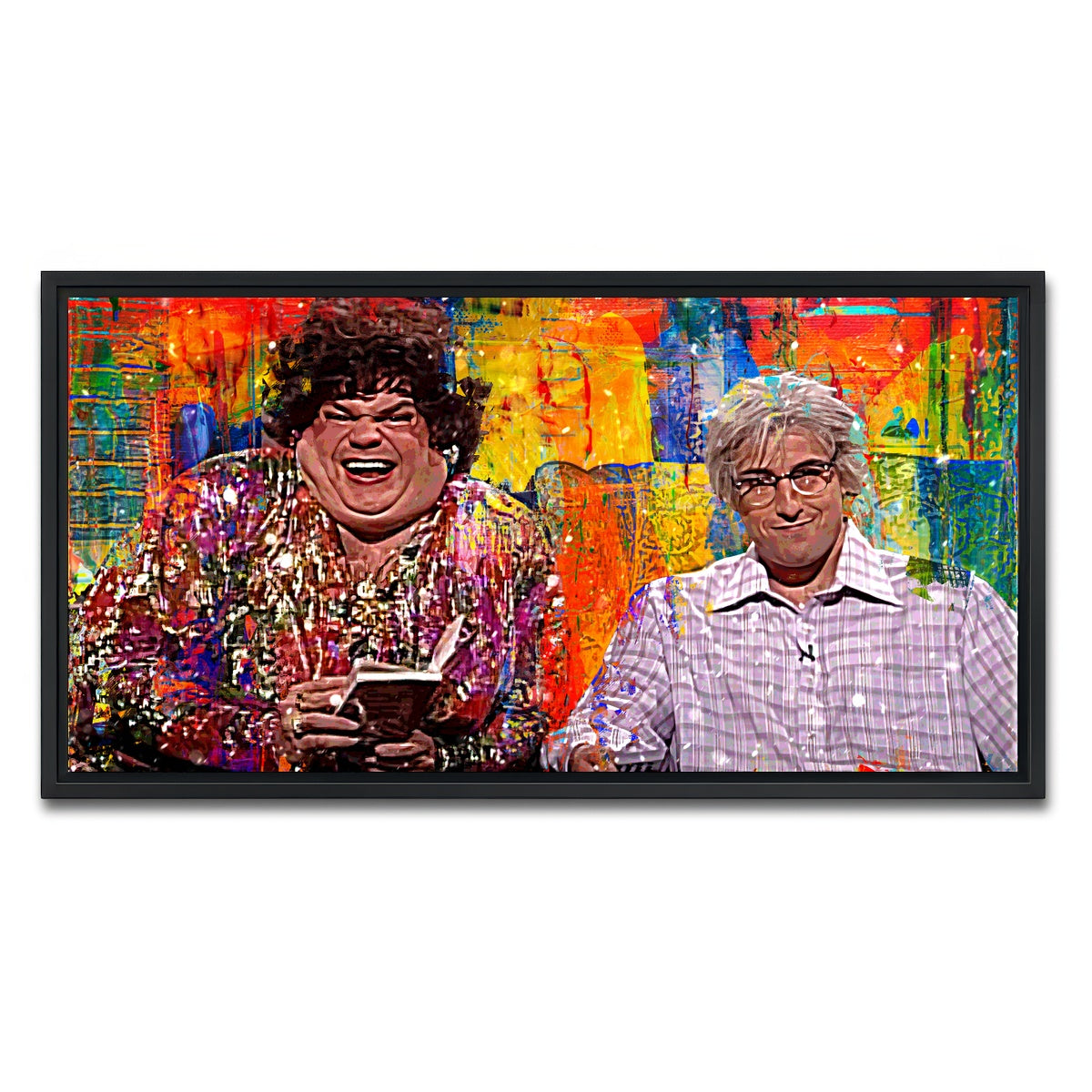 AUTO-MOCKUP WHITE | Zagat's with Hank & Beverly Gelfand | 1 Piece | Black Framed Canvas | group=2x1