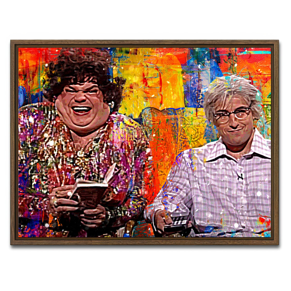 AUTO-MOCKUP WHITE | Zagat's with Hank & Beverly Gelfand | 1 Piece | Walnut Framed Canvas | group=4x3