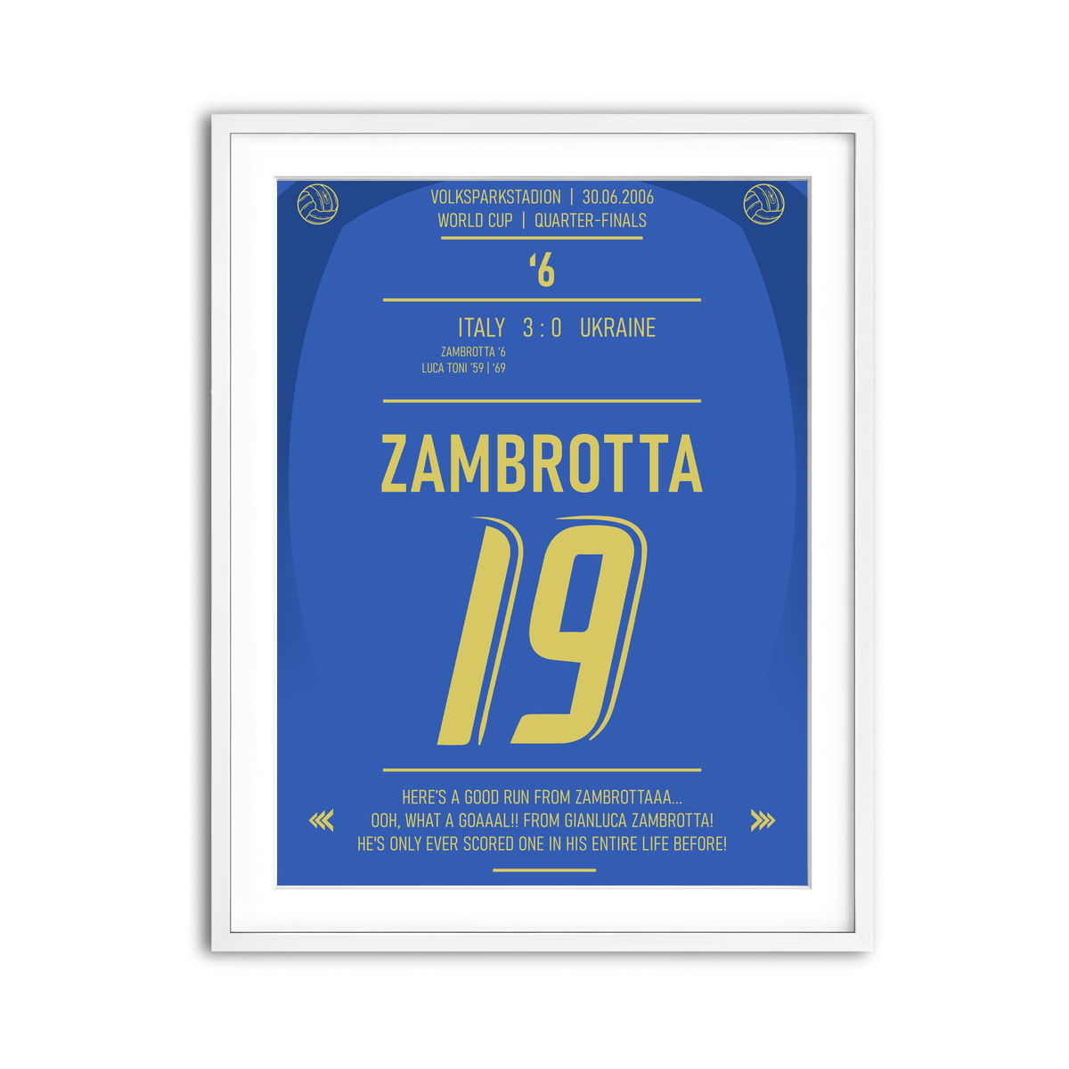 Framed Print 3x4 White