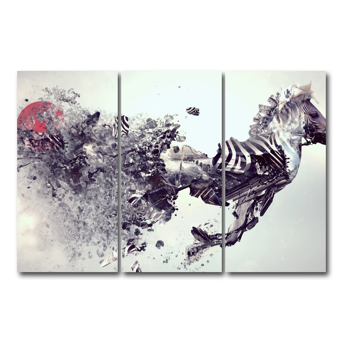 AUTO-MOCKUP WHITE | Zebra Abstract | 3 Piece | Gallery Wrapped | group=12x24