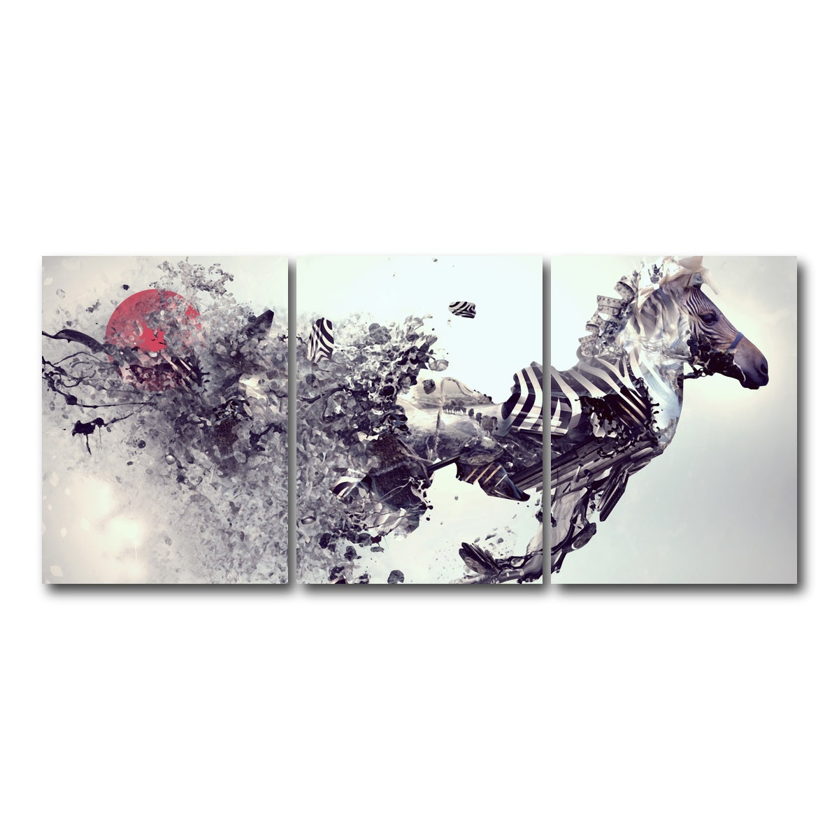AUTO-MOCKUP WHITE | Zebra Abstract | 3 Piece | Gallery Wrapped | group=18x24