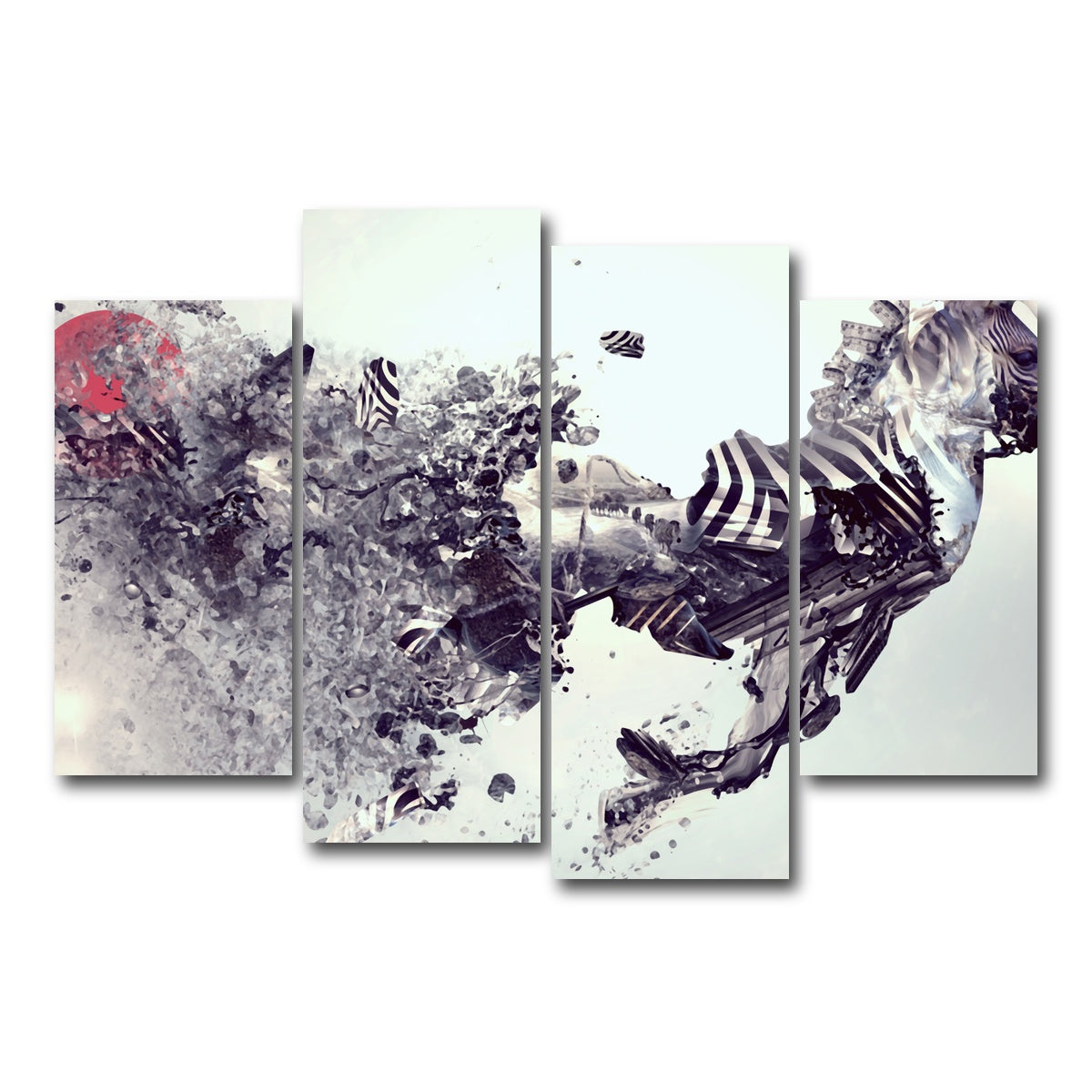 AUTO-MOCKUP WHITE | Zebra Abstract | 4 Piece | Gallery Wrapped | group=4_short