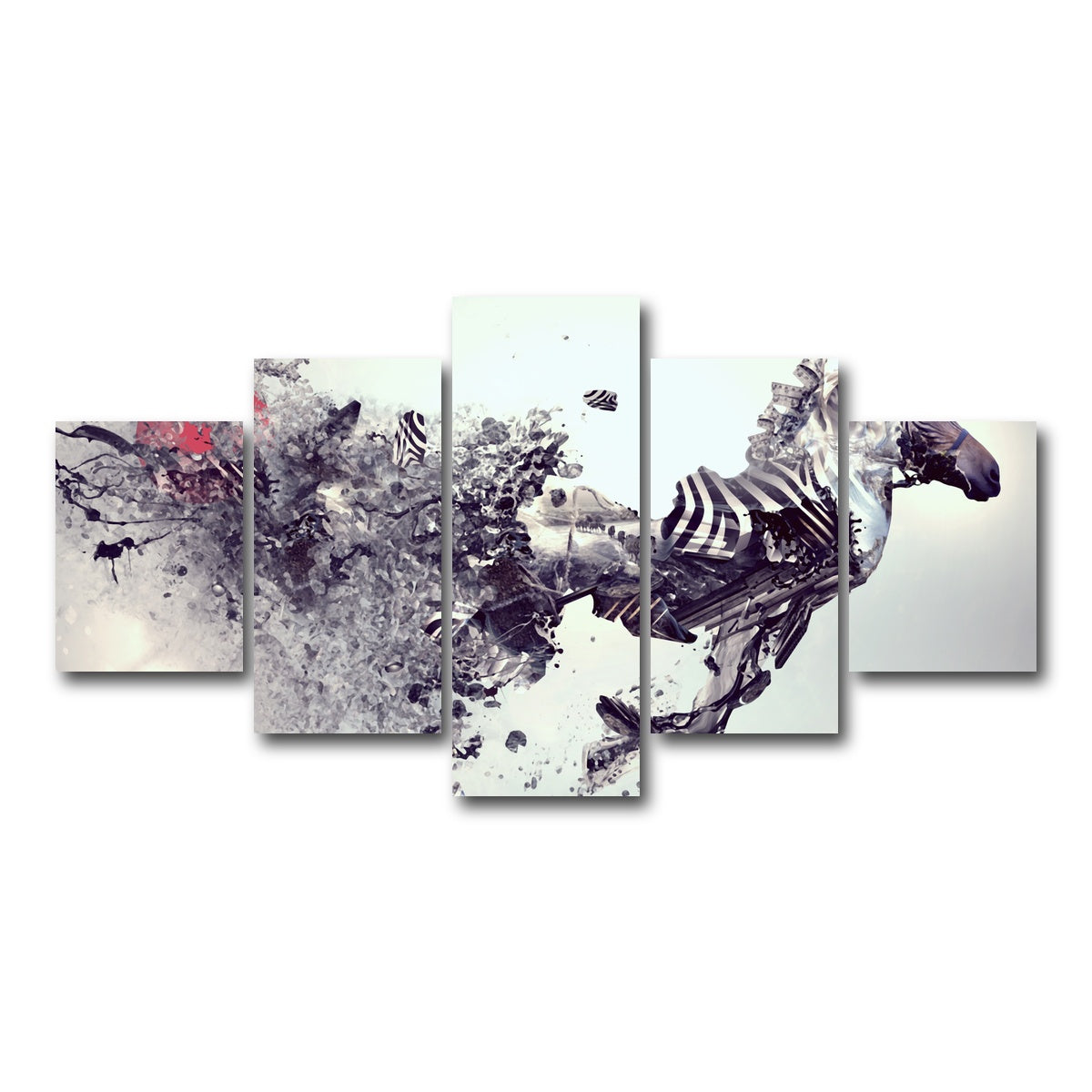 AUTO-MOCKUP WHITE | Zebra Abstract | 5 Piece | Gallery Wrapped | group=5_short