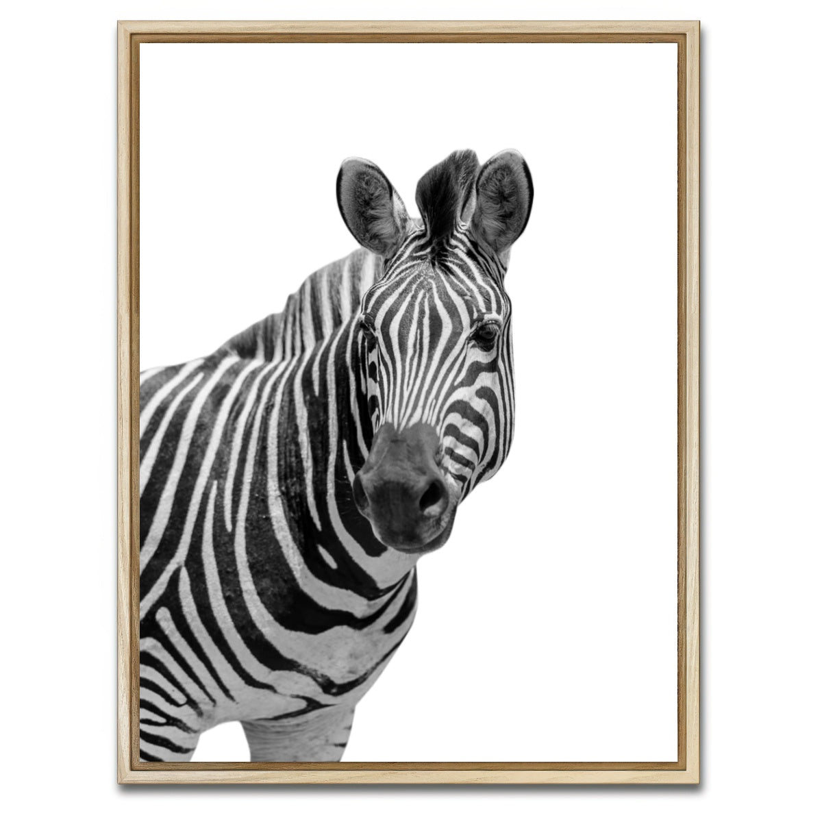 AUTO-MOCKUP WHITE | Zebra Grayscale | 1 Piece | Natural Framed Canvas | group=3x4