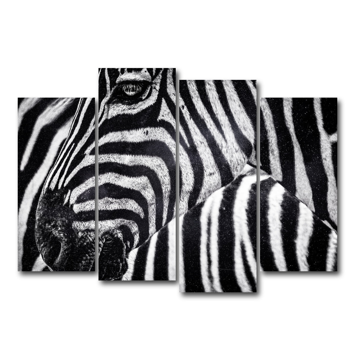 AUTO-MOCKUP WHITE | Zebra | 4 Piece | Gallery Wrap Canvas | group=4_normal