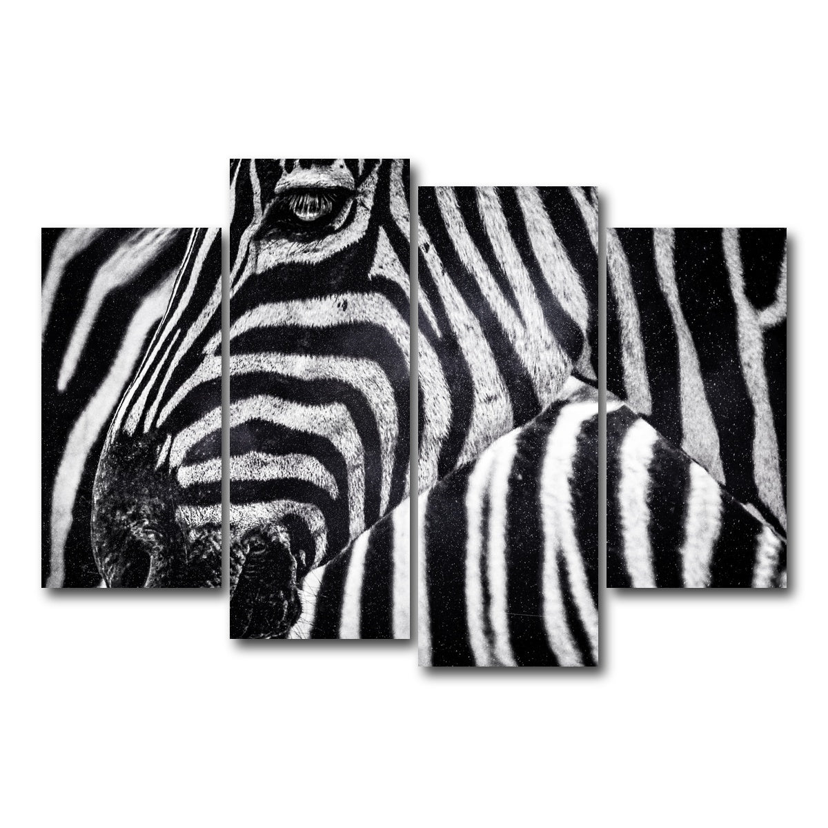 AUTO-MOCKUP WHITE | Zebra | 4 Piece | Gallery Wrap Canvas | group=4_short