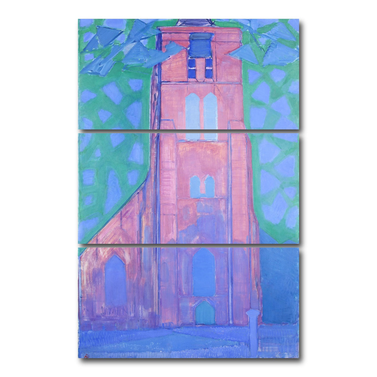 AUTO-MOCKUP WHITE | Zeeuwsche kerktoren | 3 Piece | Gallery Wrap Canvas | group=12x24_stacked