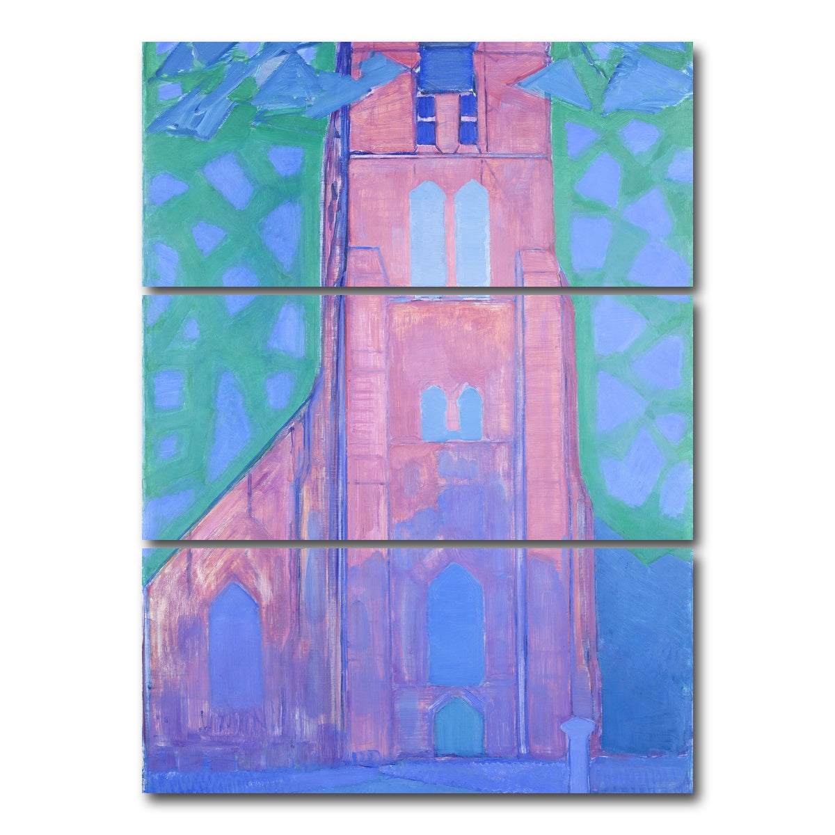 AUTO-MOCKUP WHITE | Zeeuwsche kerktoren | 3 Piece | Gallery Wrap Canvas | group=8x18_stacked