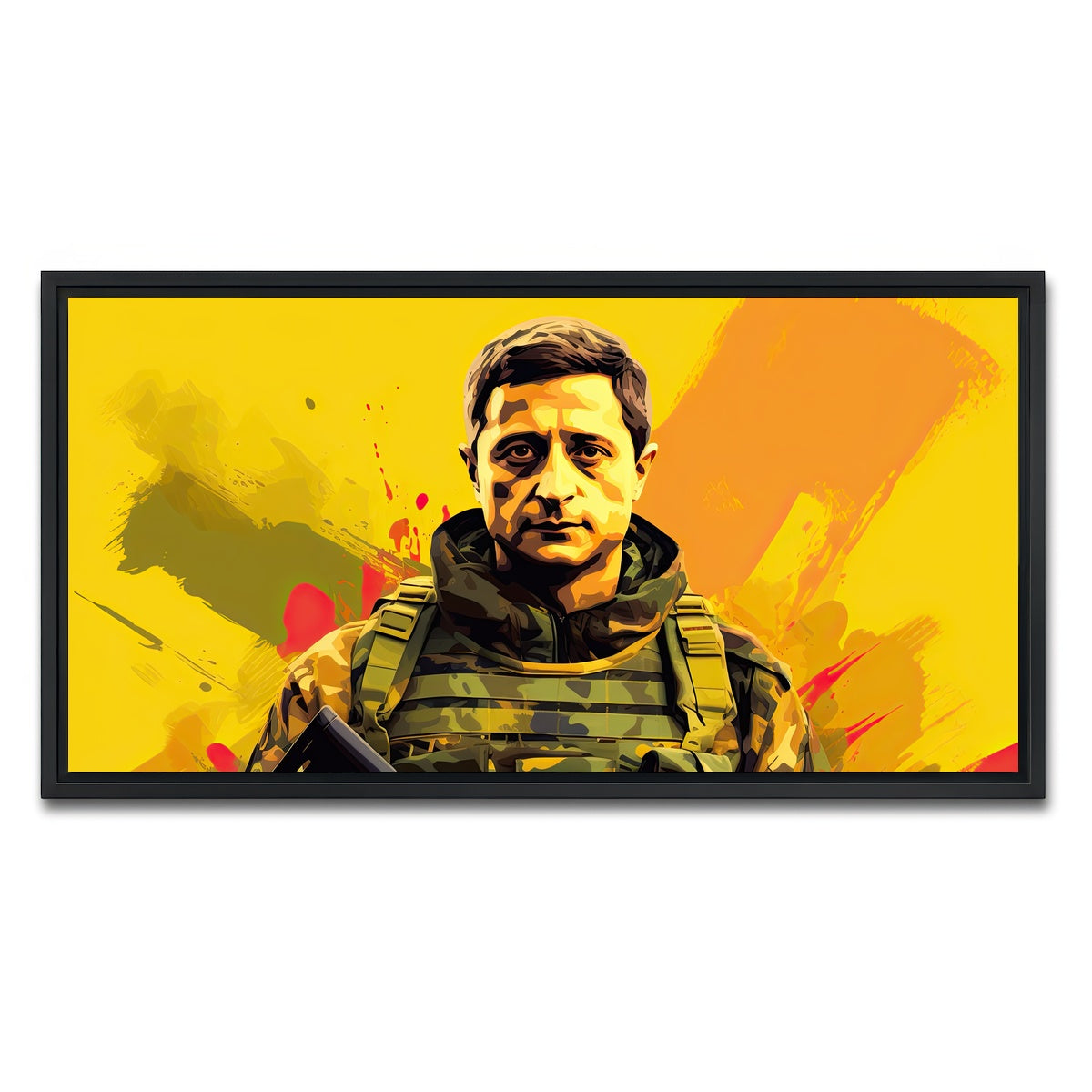 AUTO-MOCKUP WHITE | Zelenskyy | 1 Piece | Black Framed Canvas | group=2x1
