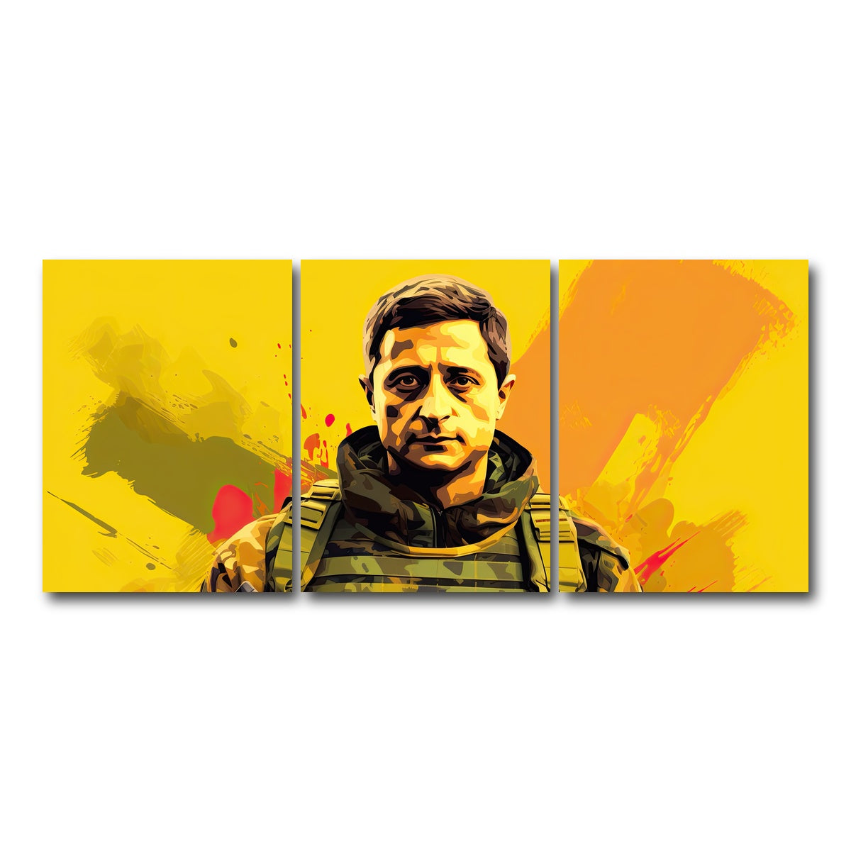 AUTO-MOCKUP WHITE | Zelenskyy | 3 Piece | Gallery Wrap Canvas | group=18x24