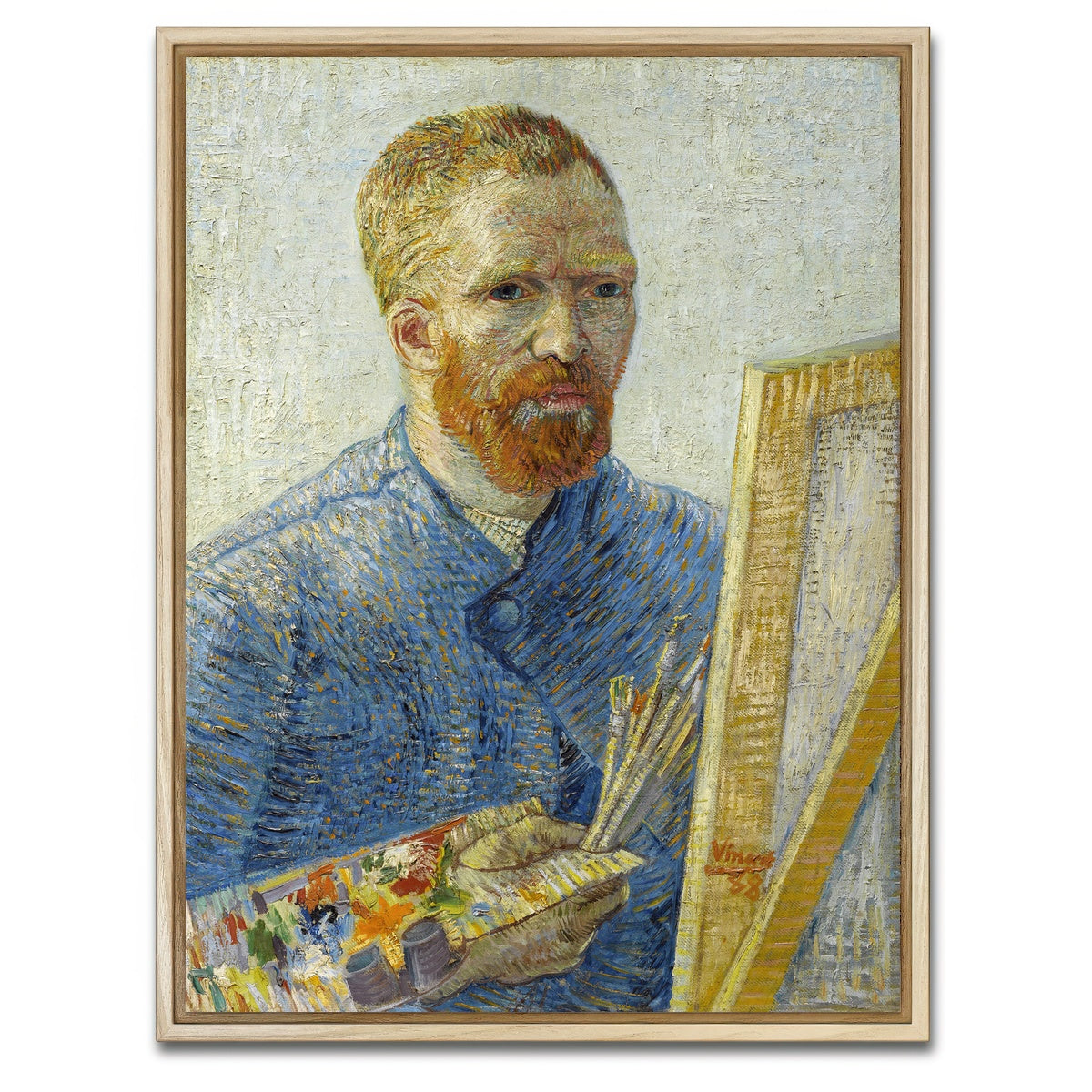 AUTO-MOCKUP WHITE | Zelfportret als schilder | 1 Piece | Natural Framed Canvas | group=3x4