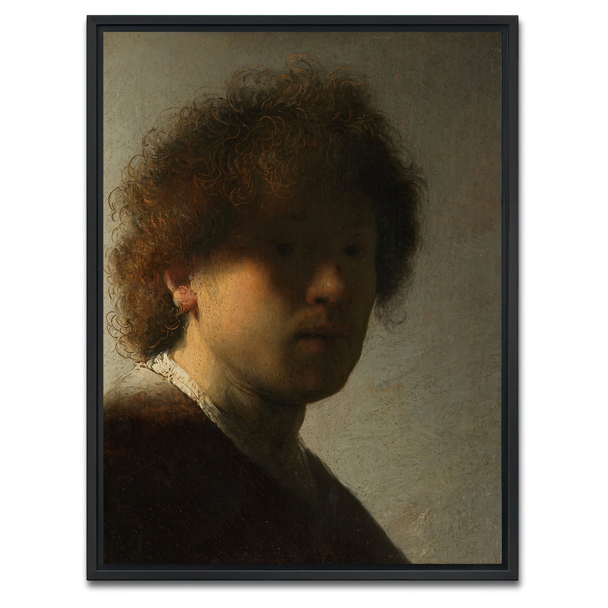 AUTO-MOCKUP WHITE | Zelfportret op jeugdige leeftijd | 1 Piece | Black Framed Canvas | group=3x4