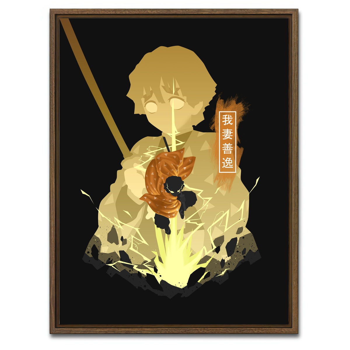 AUTO-MOCKUP WHITE | Zenitsu | 1 Piece | Walnut Framed Canvas | group=3x4