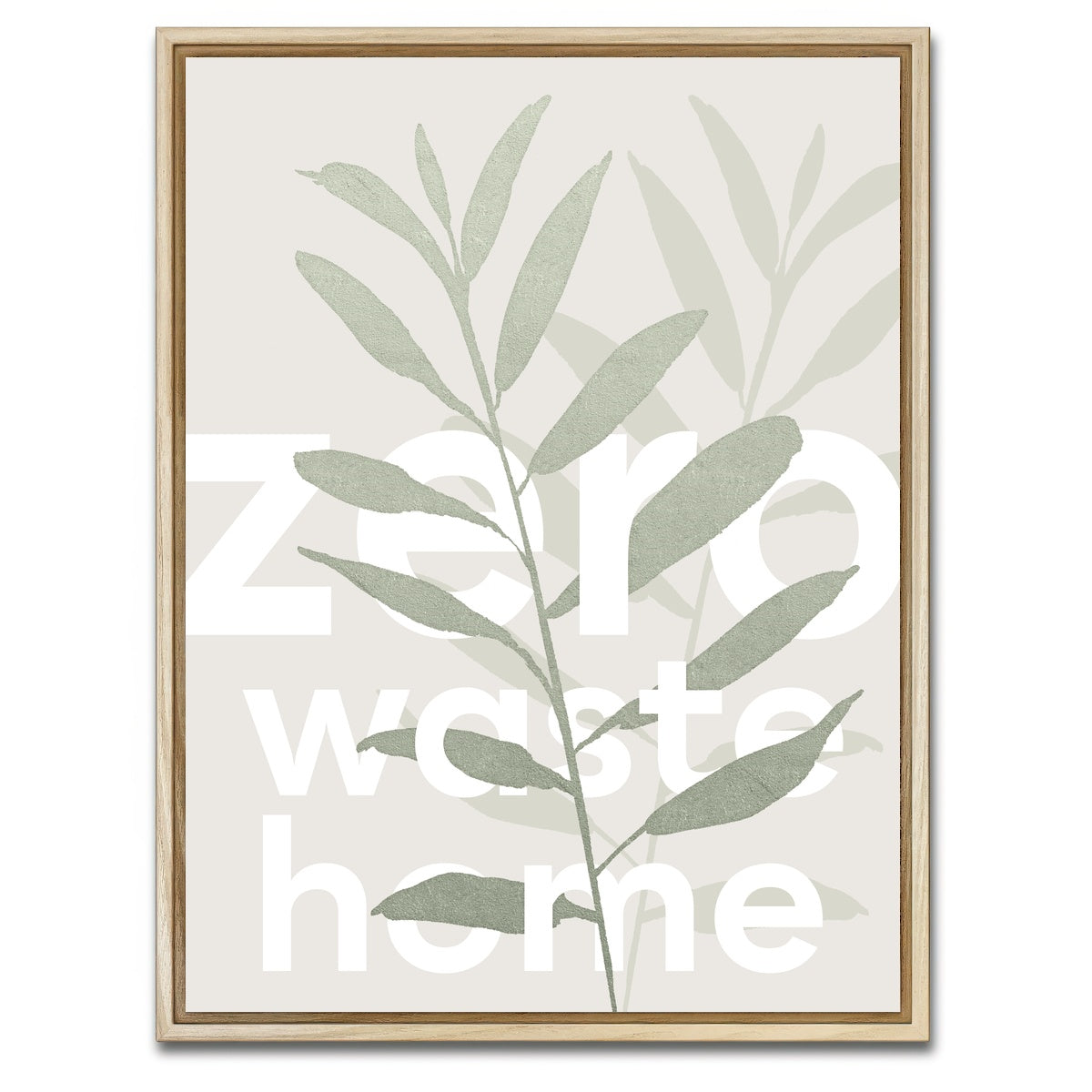 AUTO-MOCKUP WHITE | Zero waste home | 1 Piece | Natural Framed Canvas | group=3x4