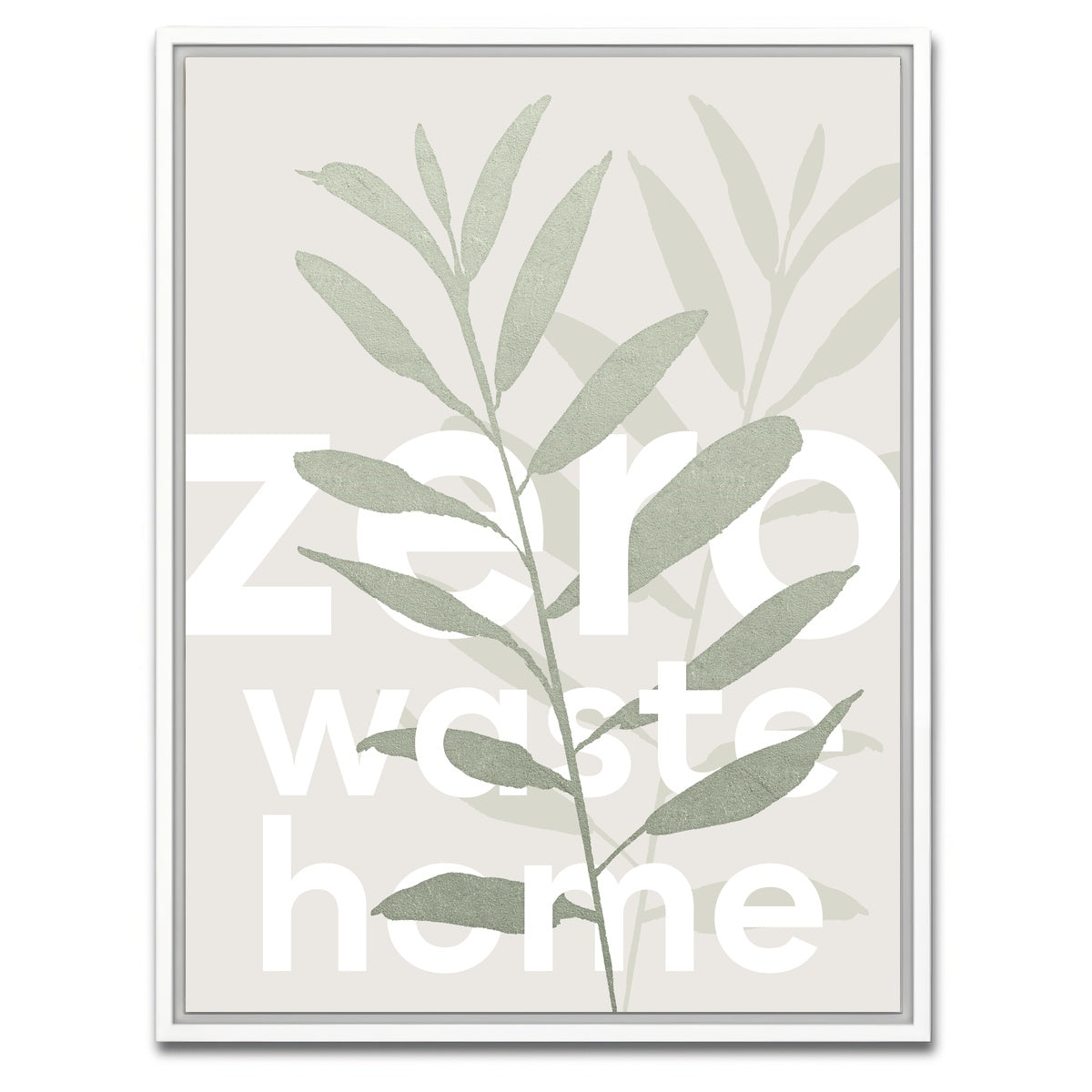 AUTO-MOCKUP WHITE | Zero waste home | 1 Piece | White Framed Canvas | group=3x4