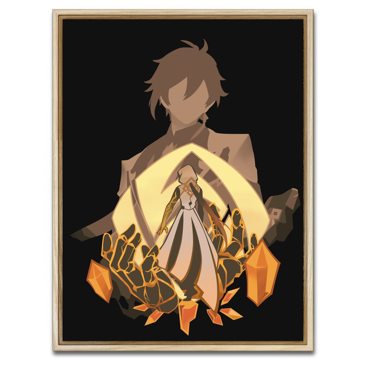 AUTO-MOCKUP WHITE | Zhongli 2 | 1 Piece | Natural Framed Canvas | group=3x4