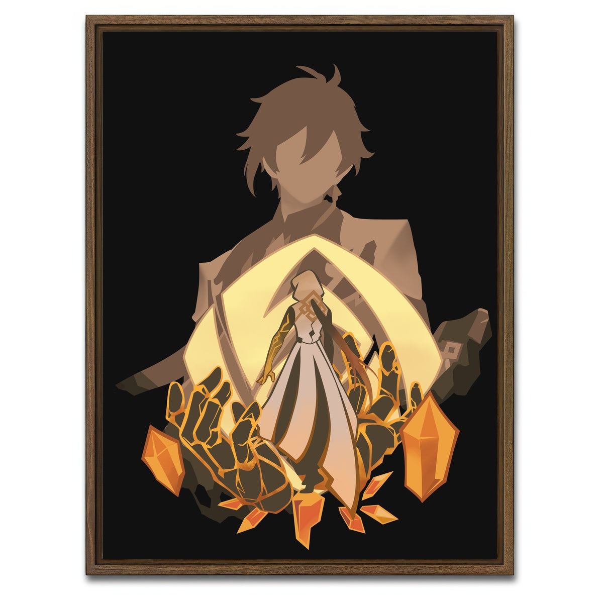 AUTO-MOCKUP WHITE | Zhongli 2 | 1 Piece | Walnut Framed Canvas | group=3x4