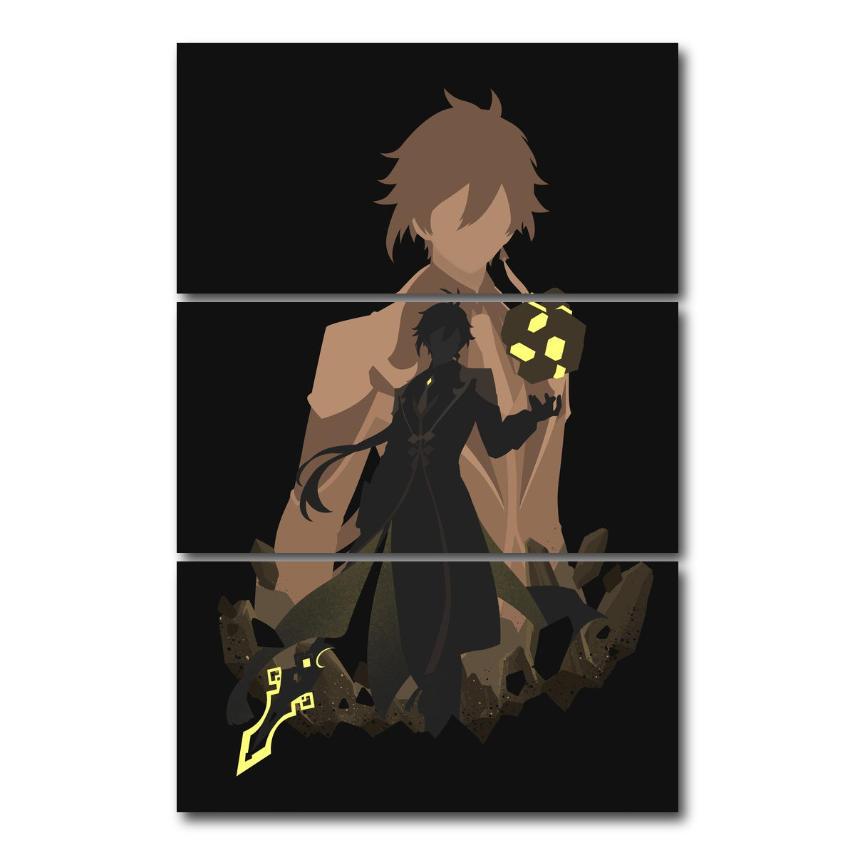 AUTO-MOCKUP WHITE | Zhongli | 3 Piece | Gallery Wrap Canvas | group=12x24_stacked