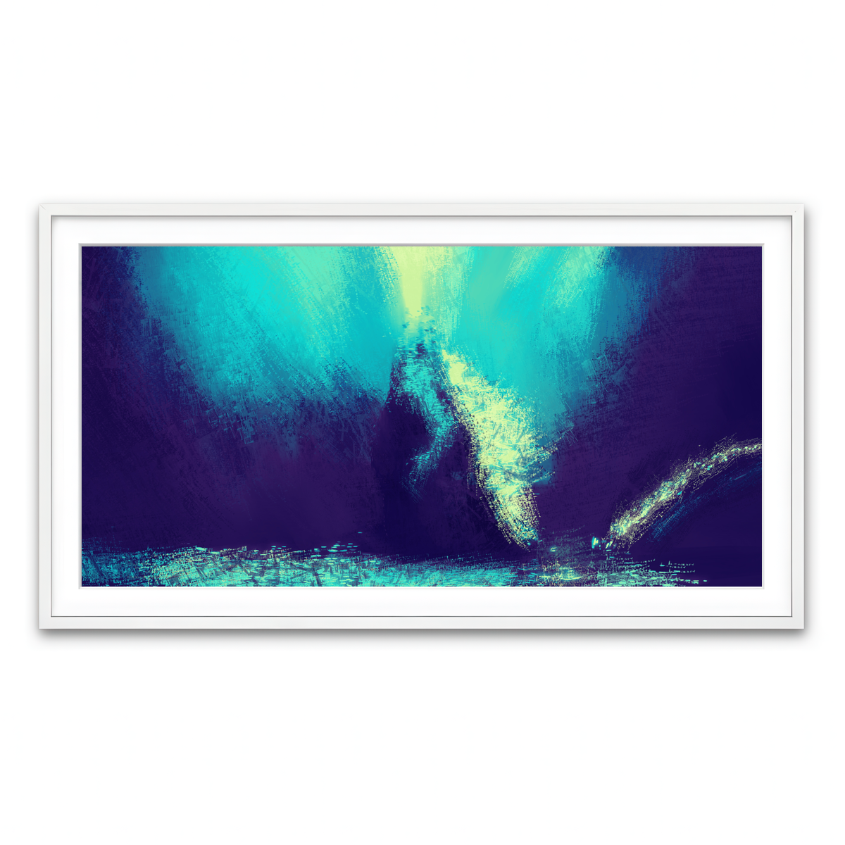 Framed Print 2x1 White